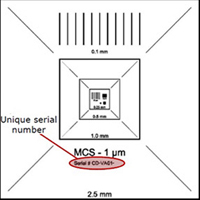 EM-Tec MCS-1CF 认证放大校准标样2.5mm-1µm