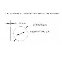 SPI 3×0.1电镜光阑 Leo/Nanolab/Novascan/Zeiss,Au